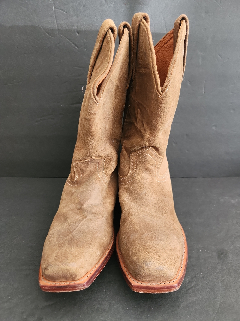 Moonshine Spirit Pancho Roughout Brown Suede Leather Western Boot Size Mens 9D - Picture 2 of 8